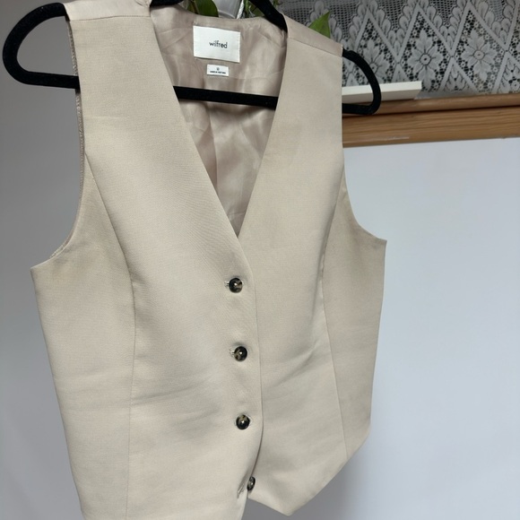 Aritzia Wilfred Pesci Vest in light beige - Ashen colour size 10 - Picture 5 of 7